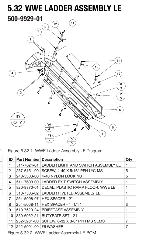 WWE Ramp Riveted Part 510-7506-02 by Stern Pinball