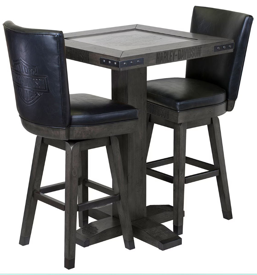 Harley Davidson Square Pub Table & Stool Set