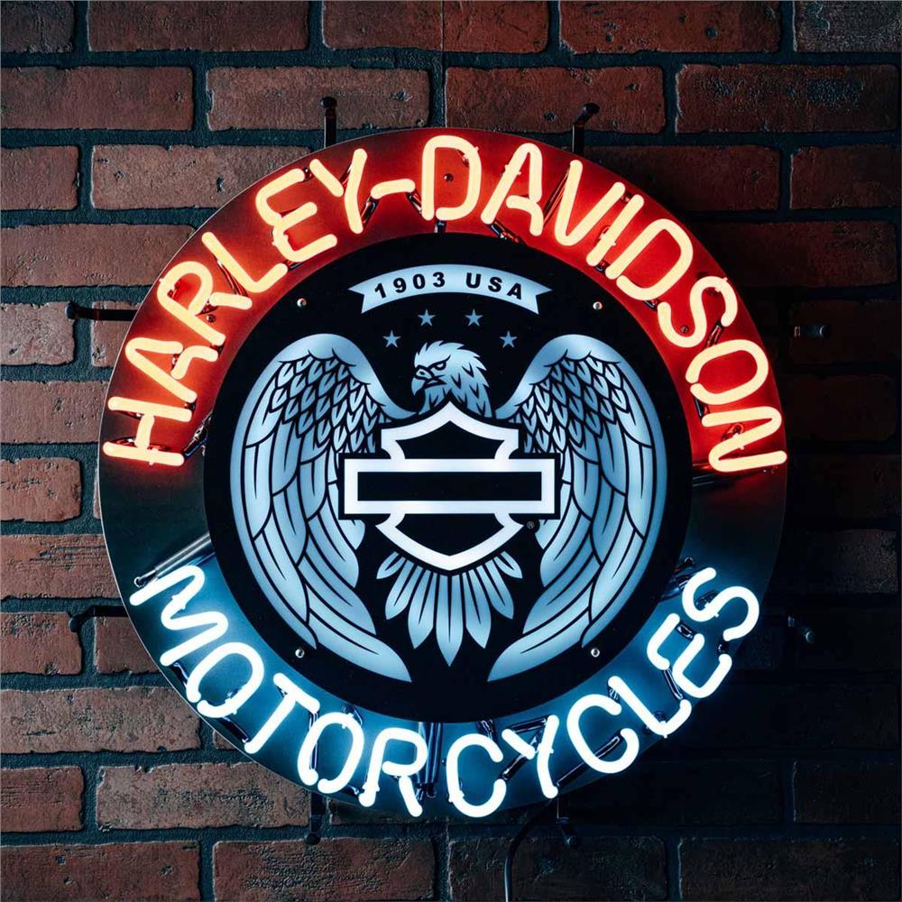 Harley-Davidson Bar & Shield Eagle Neon Sign