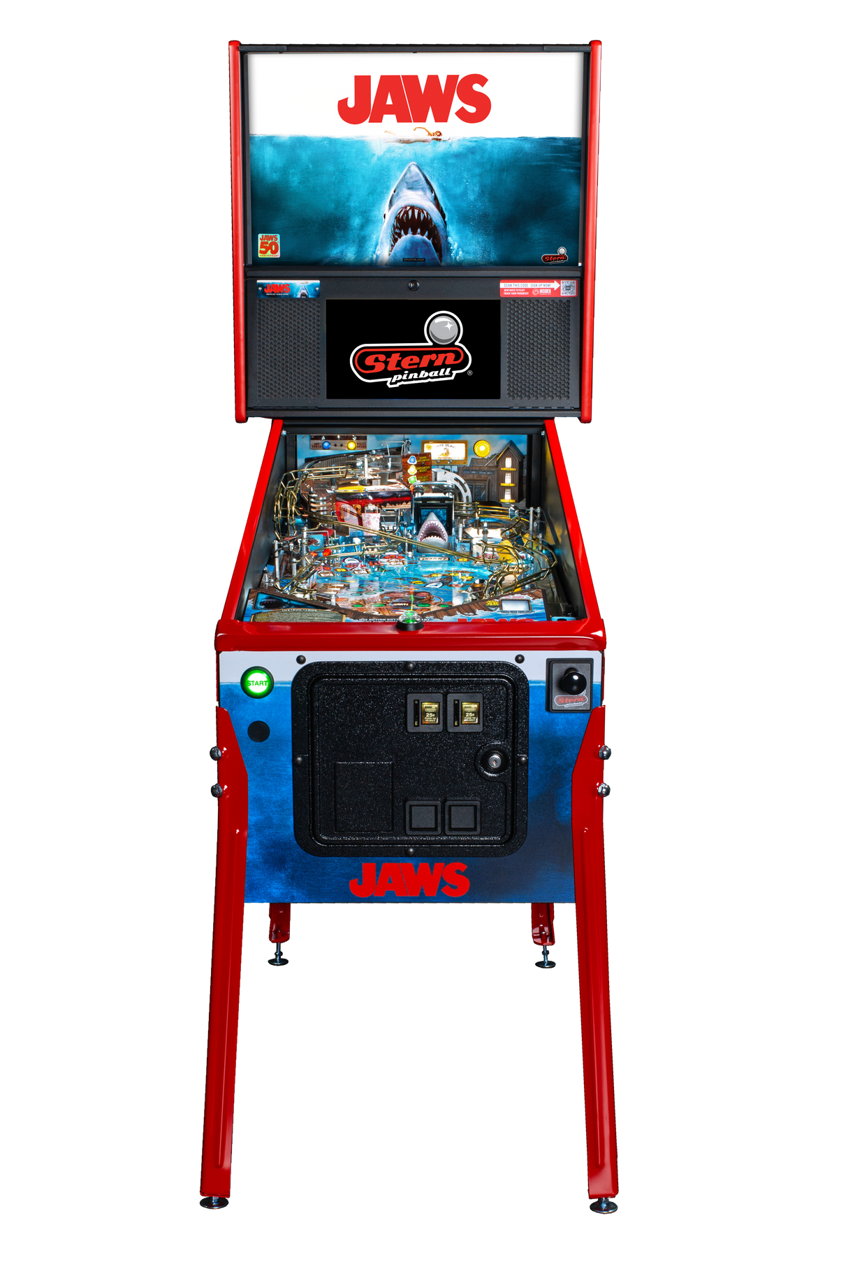 Jaws 50th Anniversary Edition Premium Pinball By Stern