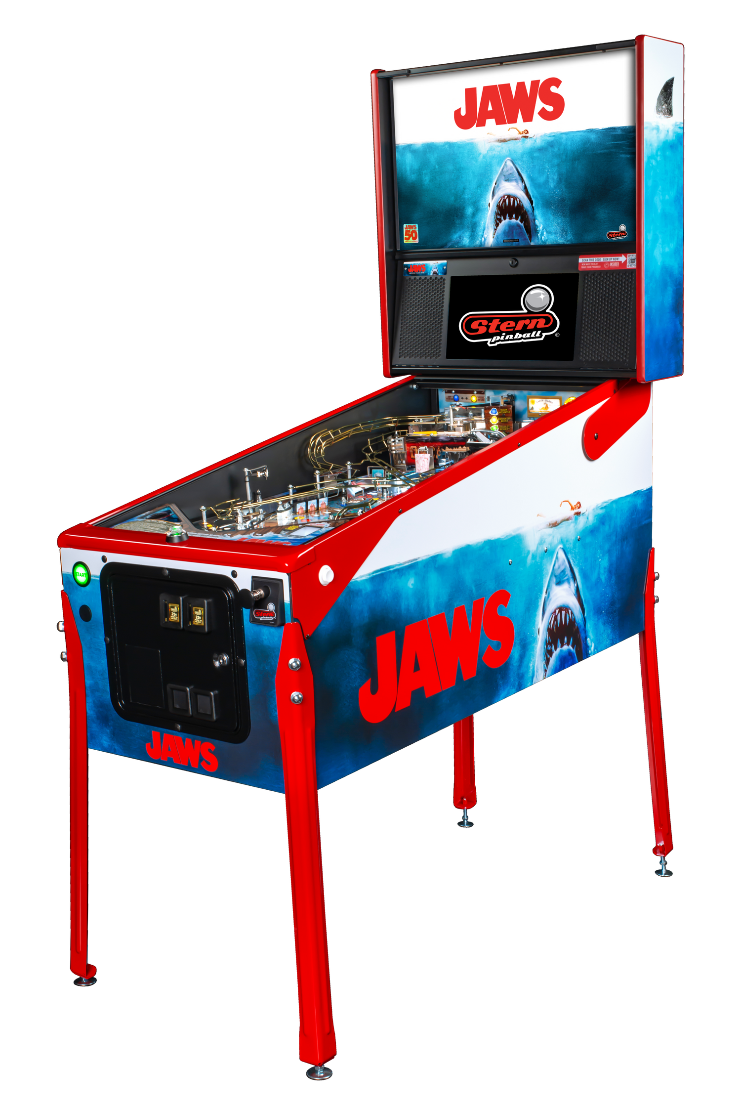 Jaws 50th Anniversary Edition Premium Pinball By Stern
