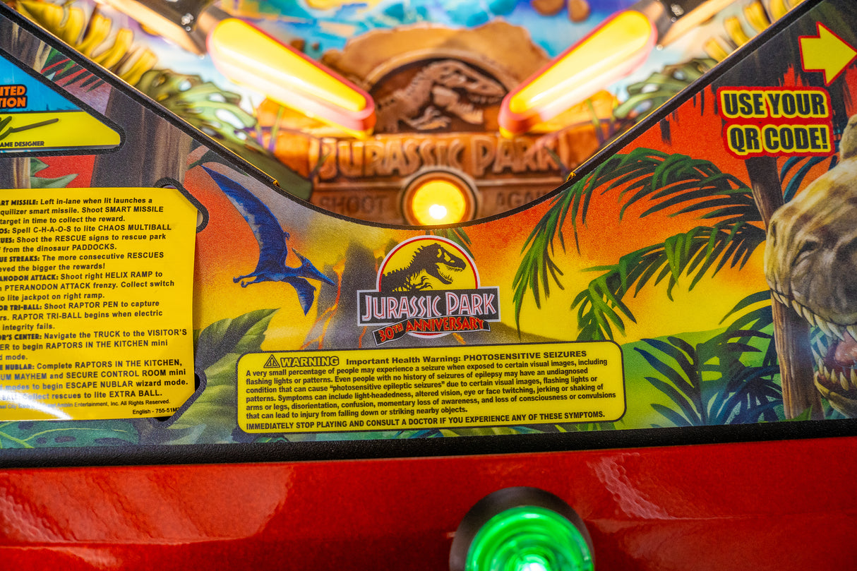 Jurassic Park LE Pinball 30th Limited Edition by Stern
