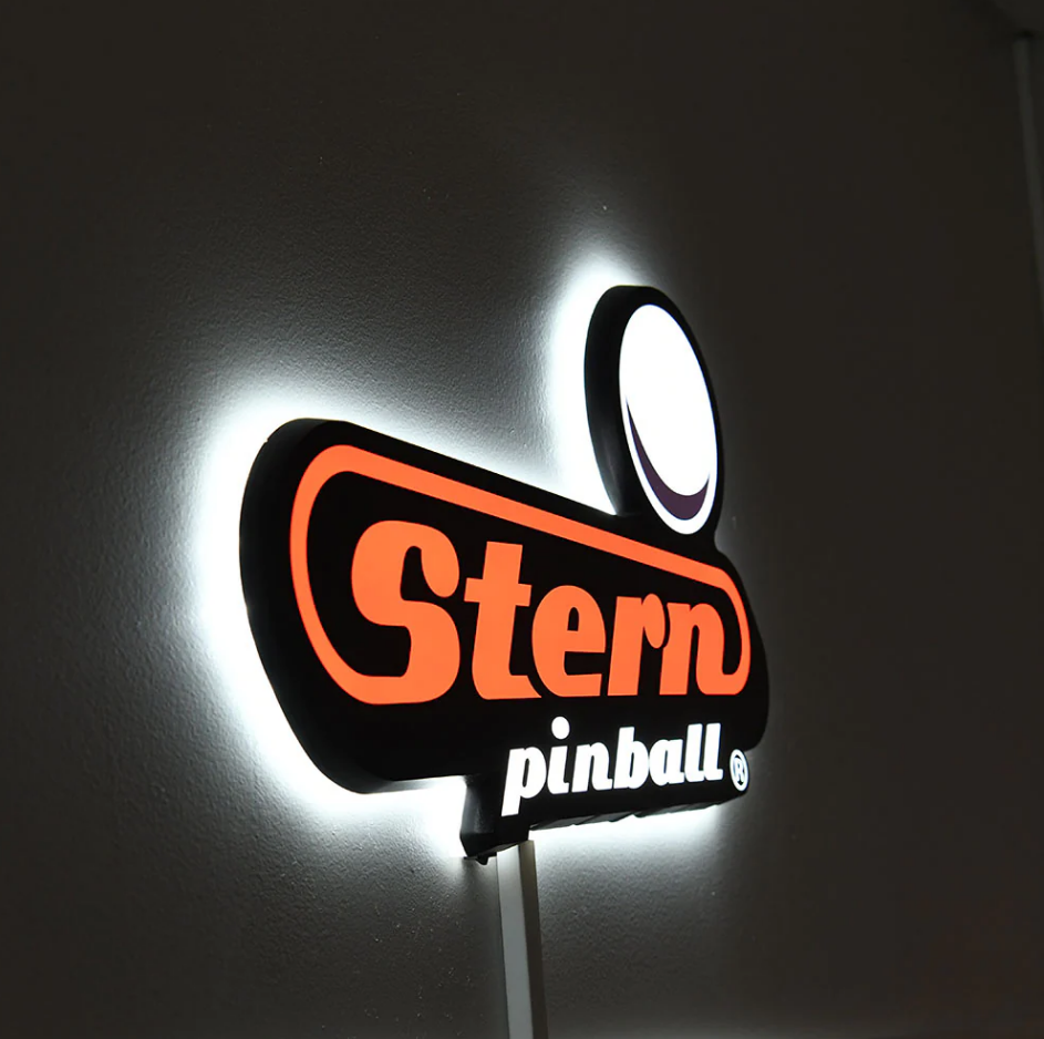 Pinball Wall Light up Sign by Stern Pinball