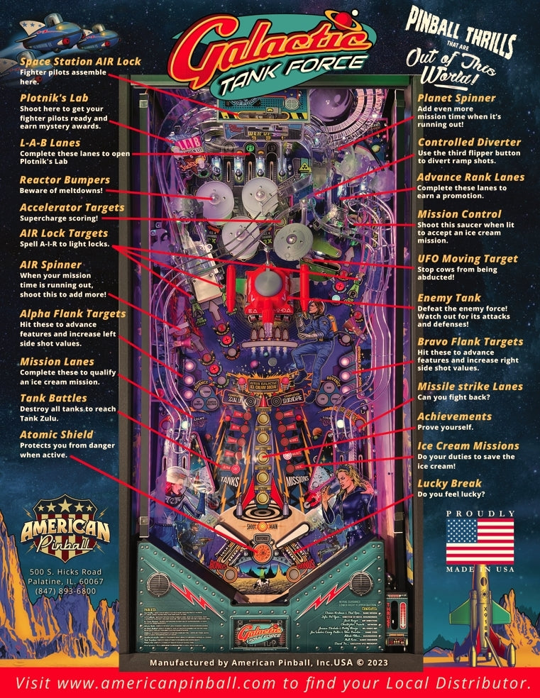 Galactic Tank Force Deluxe by American Pinball