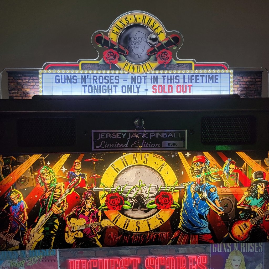 Guns N Roses Pinball Topper