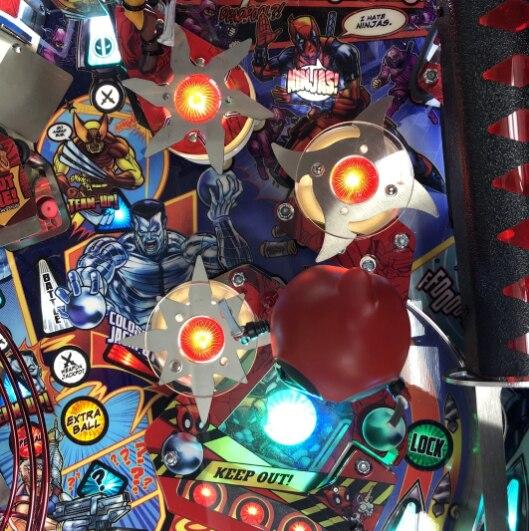 Deadpool Ninja Star Pop Bumper Cap kit Stern Pinball 2