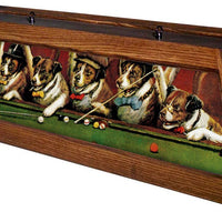Dogs Playing Pool Billiard Light (Brown)