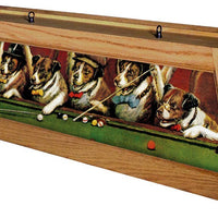 Dogs Playing Pool Billiard Light (oak)