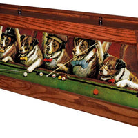 Dogs Playing Pool Billiard Light (Brick)