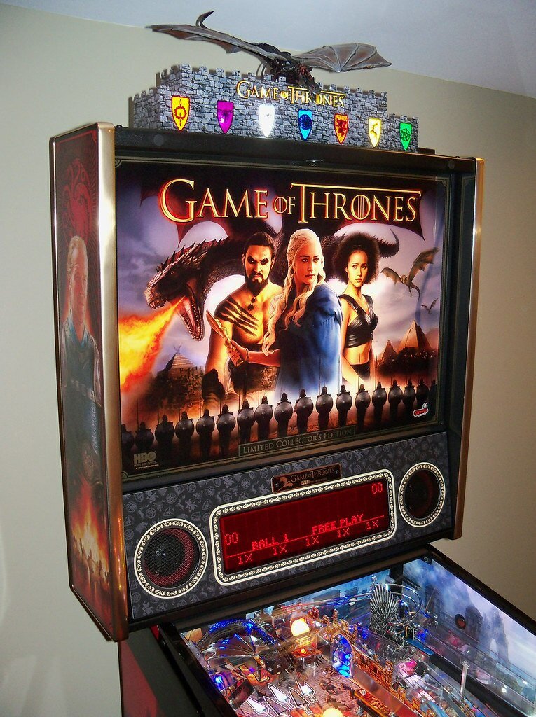 Game of Thrones topper Stern pinball - Gameroom Goodies