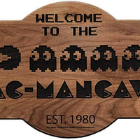 Pac Man Cave Wood Sign - Gameroom Goodies