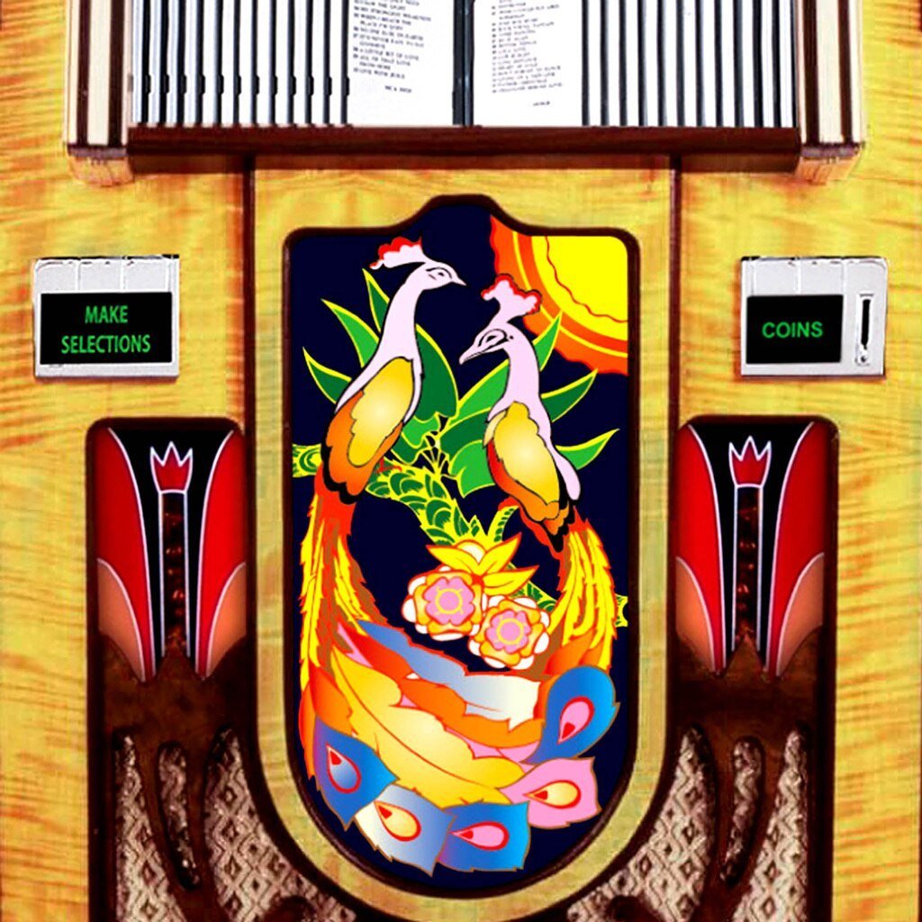 Rock-ola Bubbler CD Jukebox Peacock - Gameroom Goodies