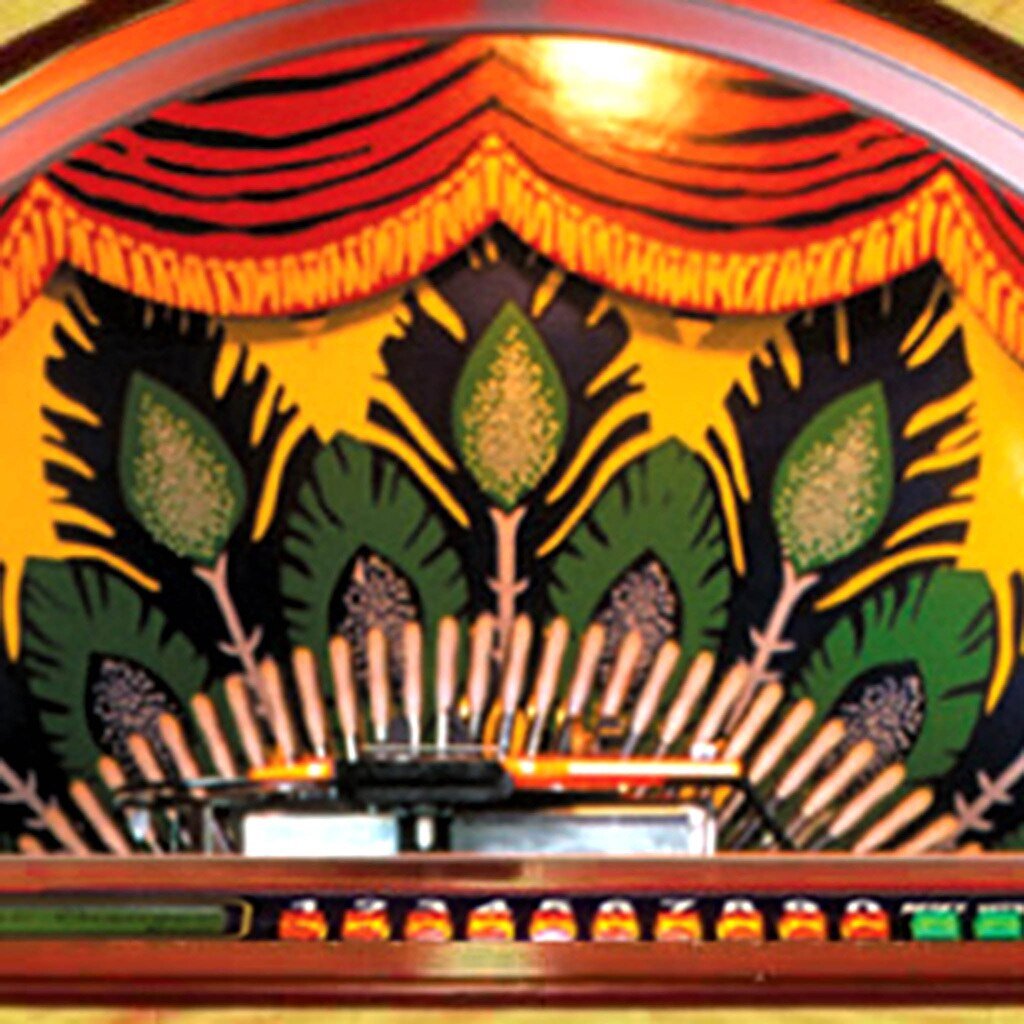 Rock-ola Bubbler CD Jukebox Peacock - Gameroom Goodies