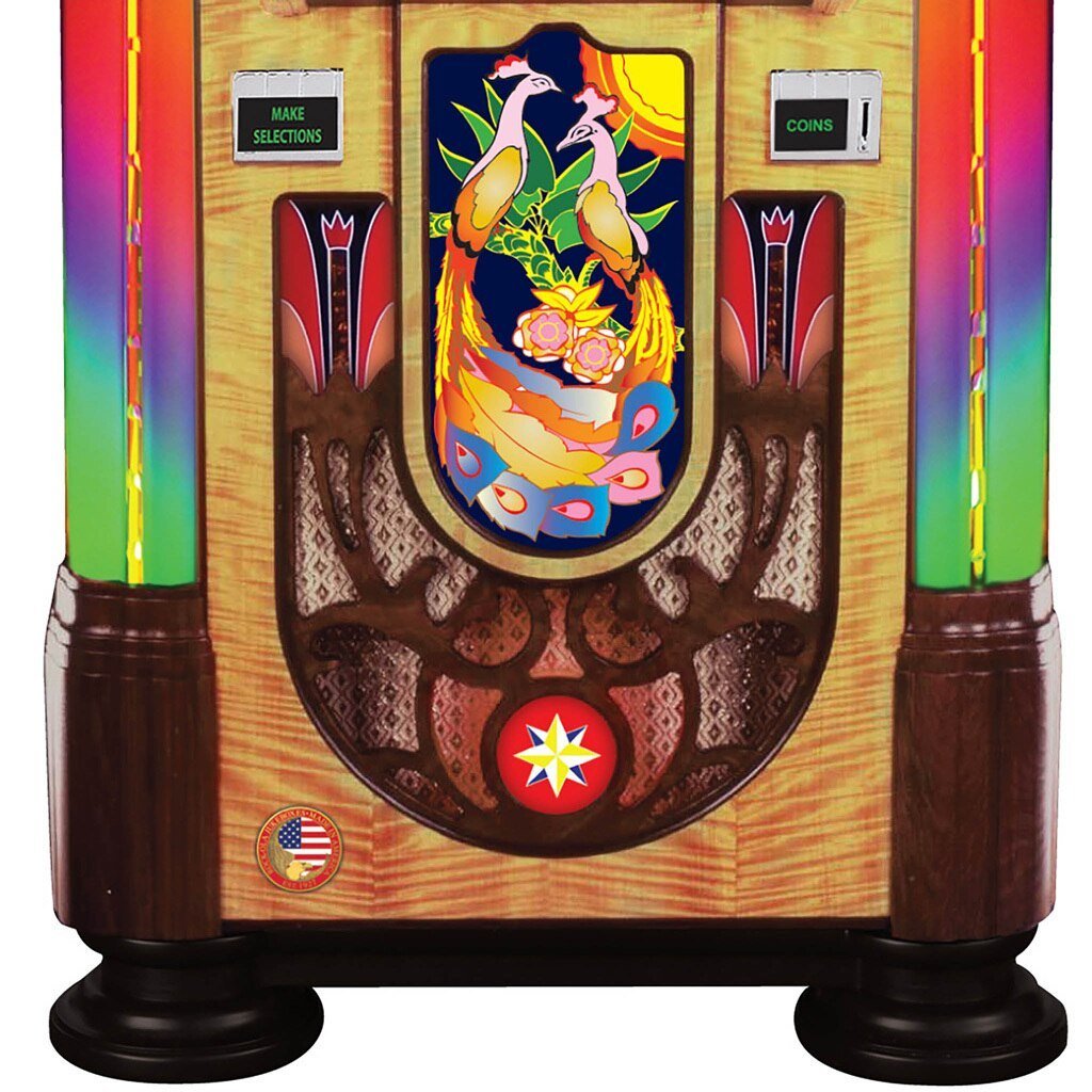 Rock-ola Bubbler CD Jukebox Peacock - Gameroom Goodies