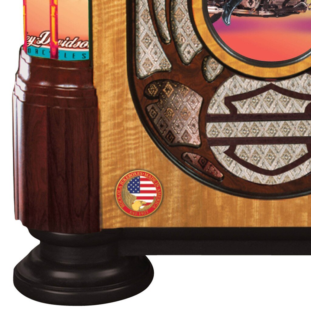 Rock-ola Harley Davidson American Beauties Bubbler Digital Jukebox Music Center - Gameroom Goodies