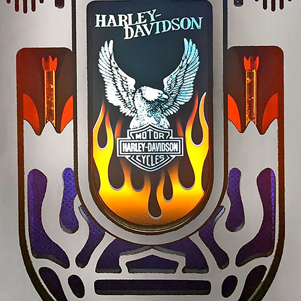 Rock-ola Harley Davidson Digital Jukebox Flames - Gameroom Goodies
