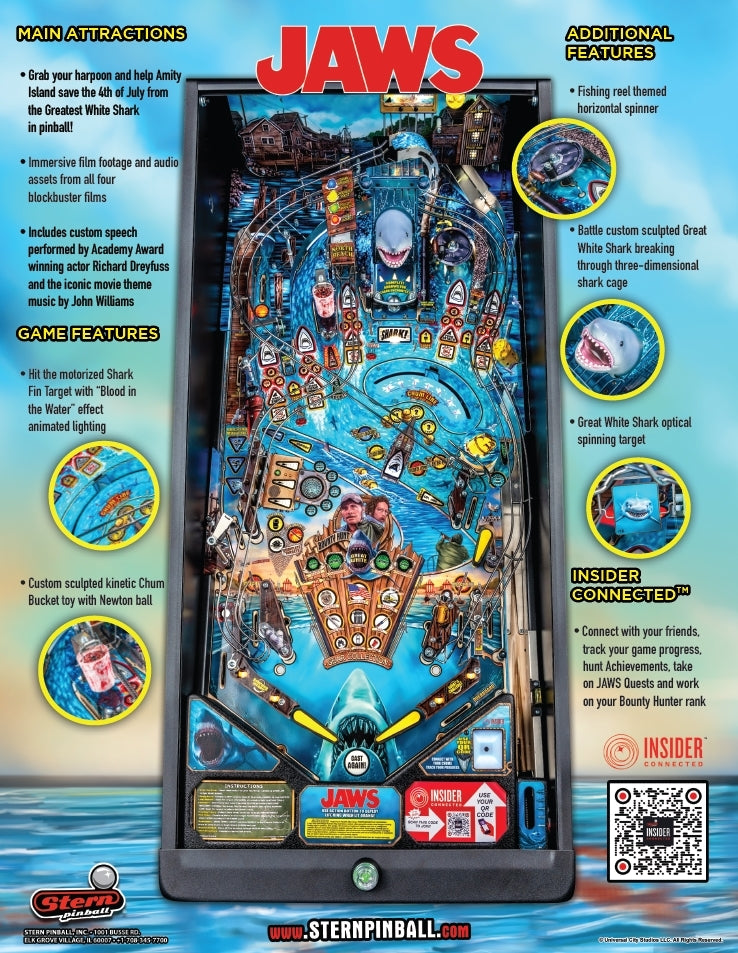 Jaws Pro Pinball By Stern