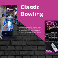 Neon Bowling Lane Arcade Game