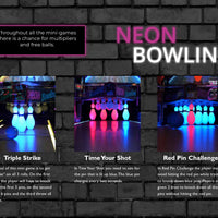 Neon Bowling Lane Arcade Game