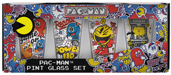 PAC-MAN Sticker Bomb Pint Glass Set