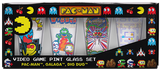 Retro Arcade Video Game Pint Glass Set