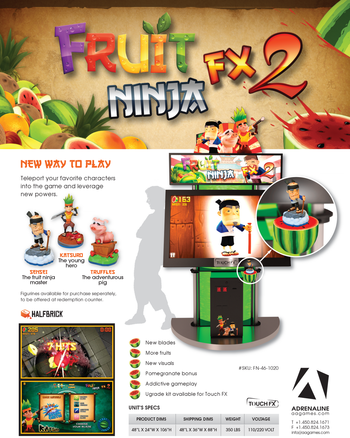 Fruit Ninja FX2 Arcade Game