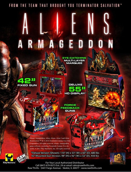 Aliens Armageddon Arcade Game Flyer