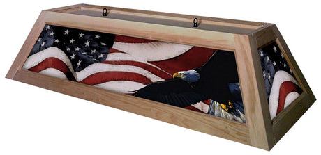 American Flag Pool Table Light Stainable Raw Wood