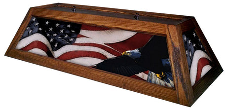 American Flag Pool Table Light (Brown)