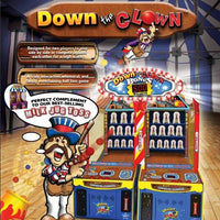 Carnival Down the Clown Redemption Arcade Game flyer