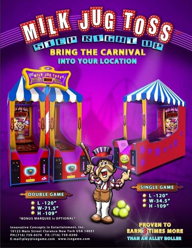 Carnival Milk Jug Toss Redemption Arcade Game