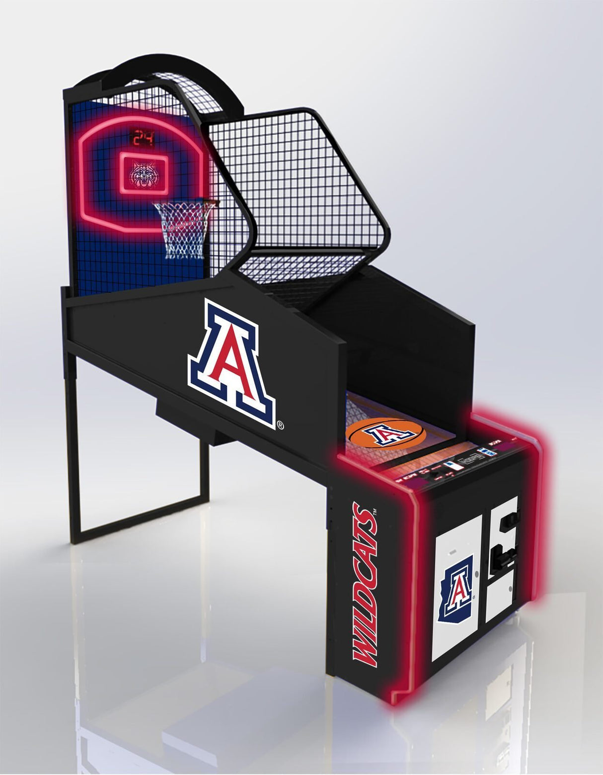 Collegiate Basketball Arcade Game Team Hoops Pop a Shot - Gameroom Goodies