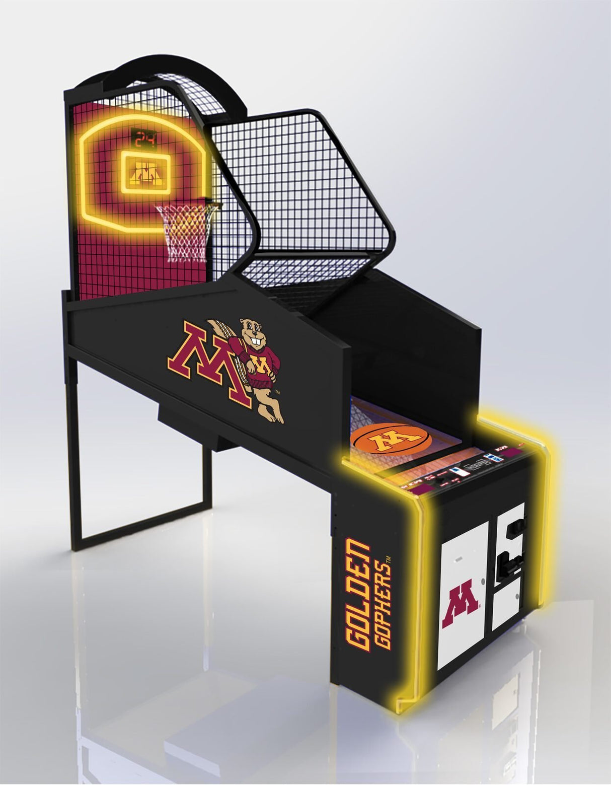 Collegiate Basketball Arcade Game Team Hoops Pop a Shot - Gameroom Goodies