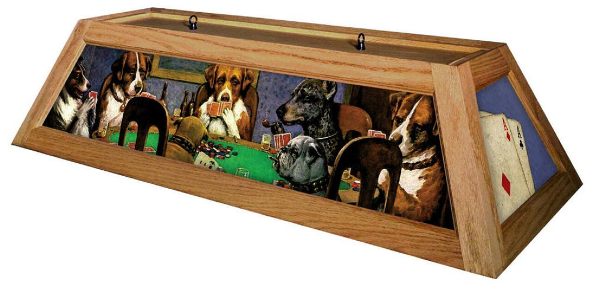 Dogs Playing Poker Pool Table (Oak)