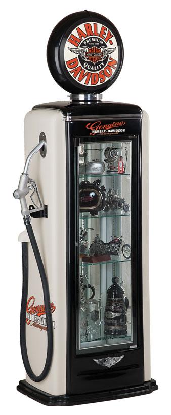 Harley Davidson Gas Pump Display Case Winged Bar & Shield - Gameroom Goodies