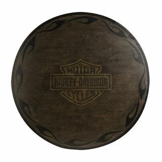 Harley-Davidson Poker Table & Chairs Set Vintage Black Finish - Gameroom Goodies