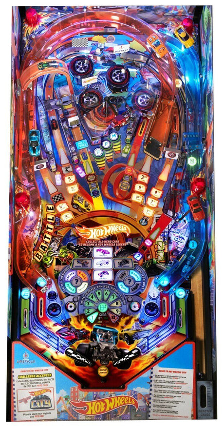 Hot Wheels Pinball Machine by American Pinball - Gameroom Goodies