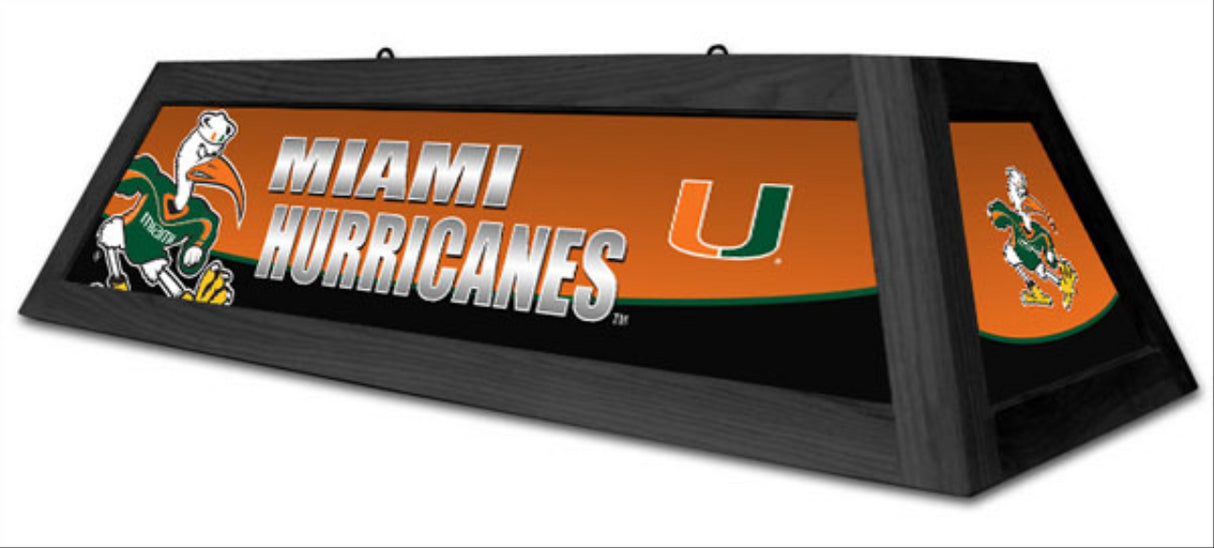 Miami Hurricanes Spirit Pool Table Light