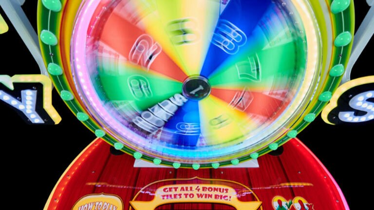 Jersey Wheel’s Redemption Arcade Game wheel