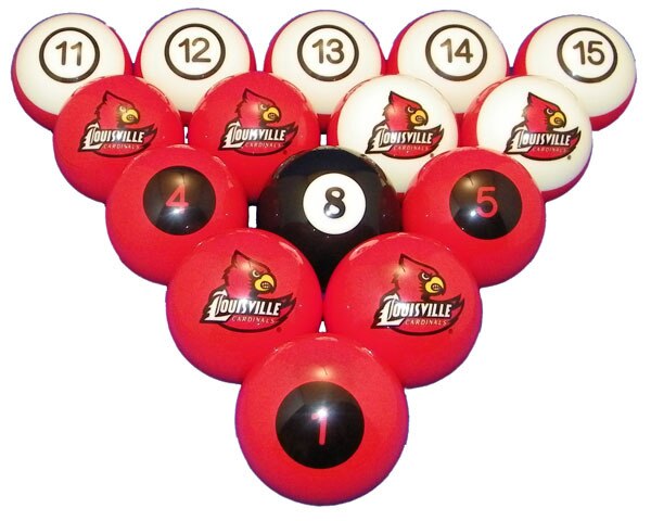 University of Louisville Cardinals Pool Ball Sets