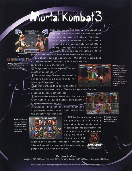 Mortal Kombat 3 Arcade Video Game - Gameroom Goodies