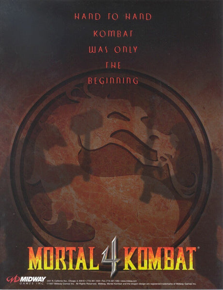 Mortal Kombat 4 Arcade Video Game - Gameroom Goodies