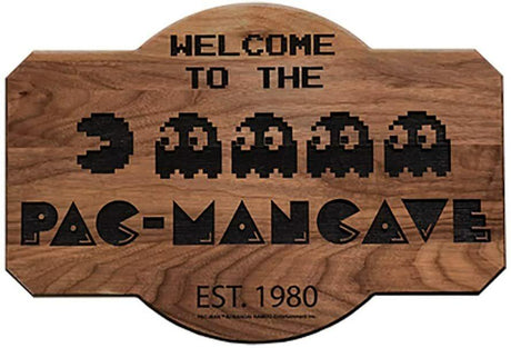 Pac Man Cave Wood Sign - Gameroom Goodies