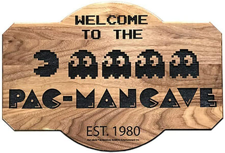 Pac Man Cave Wood Sign - Gameroom Goodies