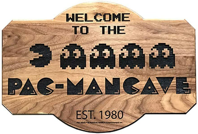 Pac Man Cave Wood Sign - Gameroom Goodies