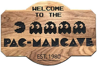 
              Pac Man Cave Wood Sign - Gameroom Goodies
            