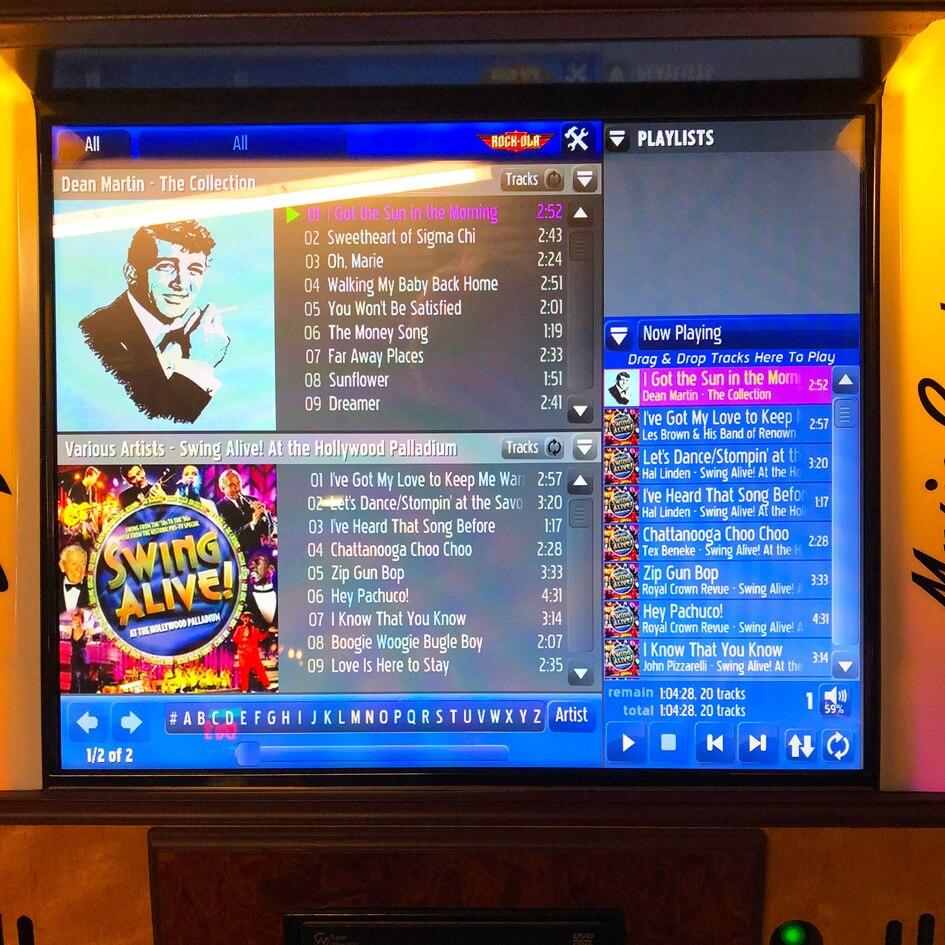 Rock-ola Harley Davidson Bubbler Digital Jukebox Music Center - Gameroom Goodies