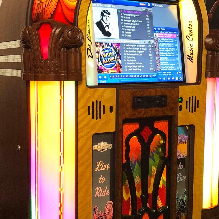 Rock-ola Harley Davidson Bubbler Digital Jukebox Music Center - Gameroom Goodies