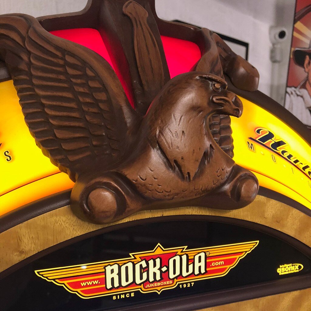 Rock-ola Harley Davidson Bubbler Digital Jukebox Music Center - Gameroom Goodies