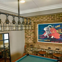 Rustic Industrial Edison Bulb Iron Pipe Pool Table Light - Gameroom Goodies